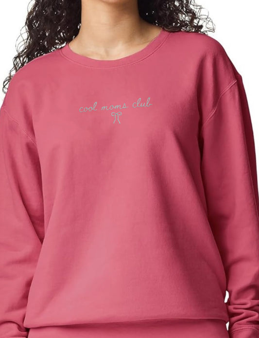 ‘cool moms club’ Crimson Crewneck