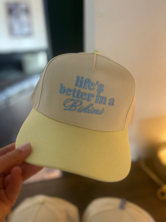 ‘life’s better in a Bikini’ hat