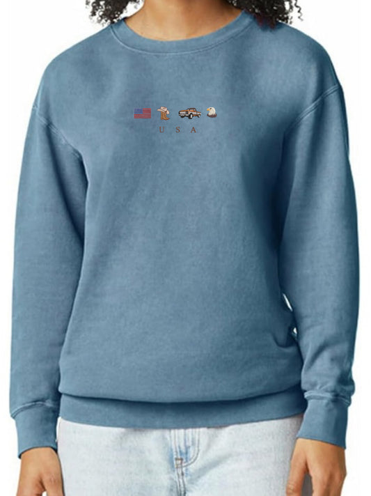USA Blue Crewneck